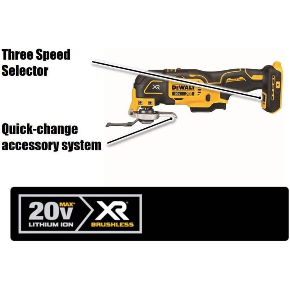 DeWalt DCS356SD1 20V Max XR Brushless Cordless 3-Speed Oscillating Multi-Tool Kit - 2