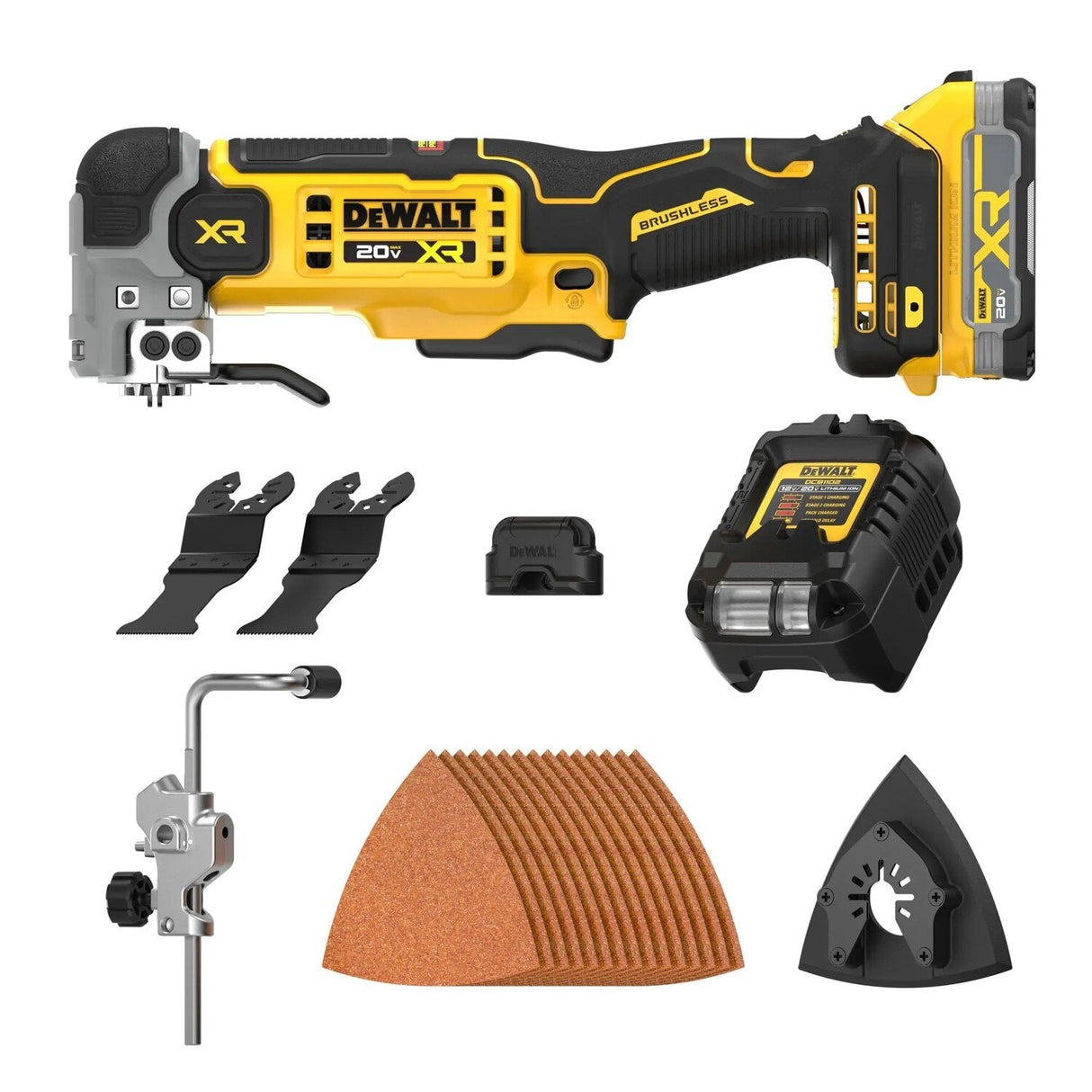 DeWalt DCS359E1 20V MAX XR Brushless Oscillating Multi-Tool Kit with Compact Battery and Charger - 2
