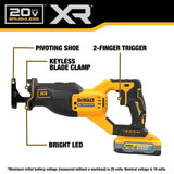 DeWalt DCS382H1 20V Max XR Brushless Cordless Reciprocating Saw Kit With Dewalt Powerstack 5.0 Ah Battery - 6