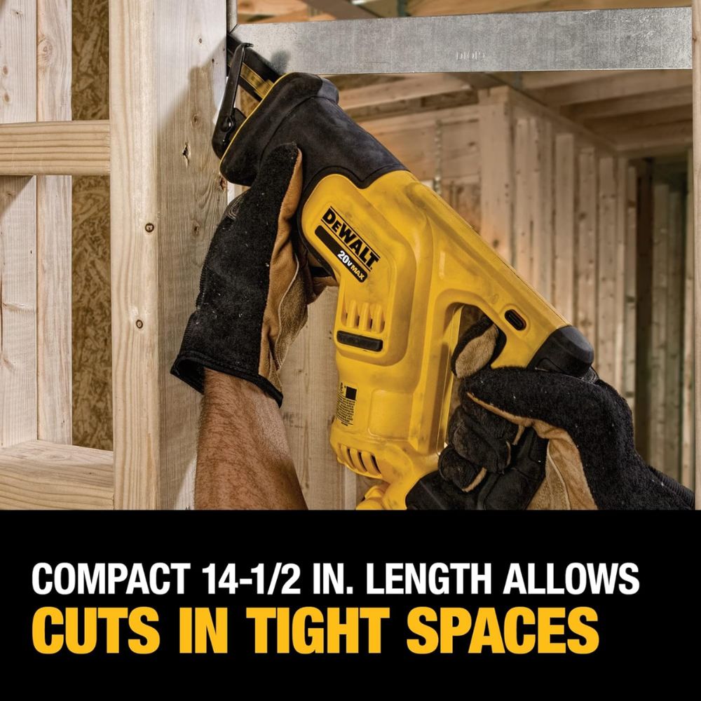 DeWalt DCS387D1 20V Max Lithium Ion Cordless Reciprocating Saw Kit, Compact, 2-Amp Hour - 5