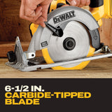 DeWalt DCS391P1 20V Max Li Ion 6-1/2" Circular Saw Kit (5.0 Ah) 5/8"Arbor - 11