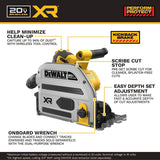 DeWalt DCS525B 20V MAX XR 6-1/2 in Brushless Cordless Plunge Track Saw Tool Only - 3