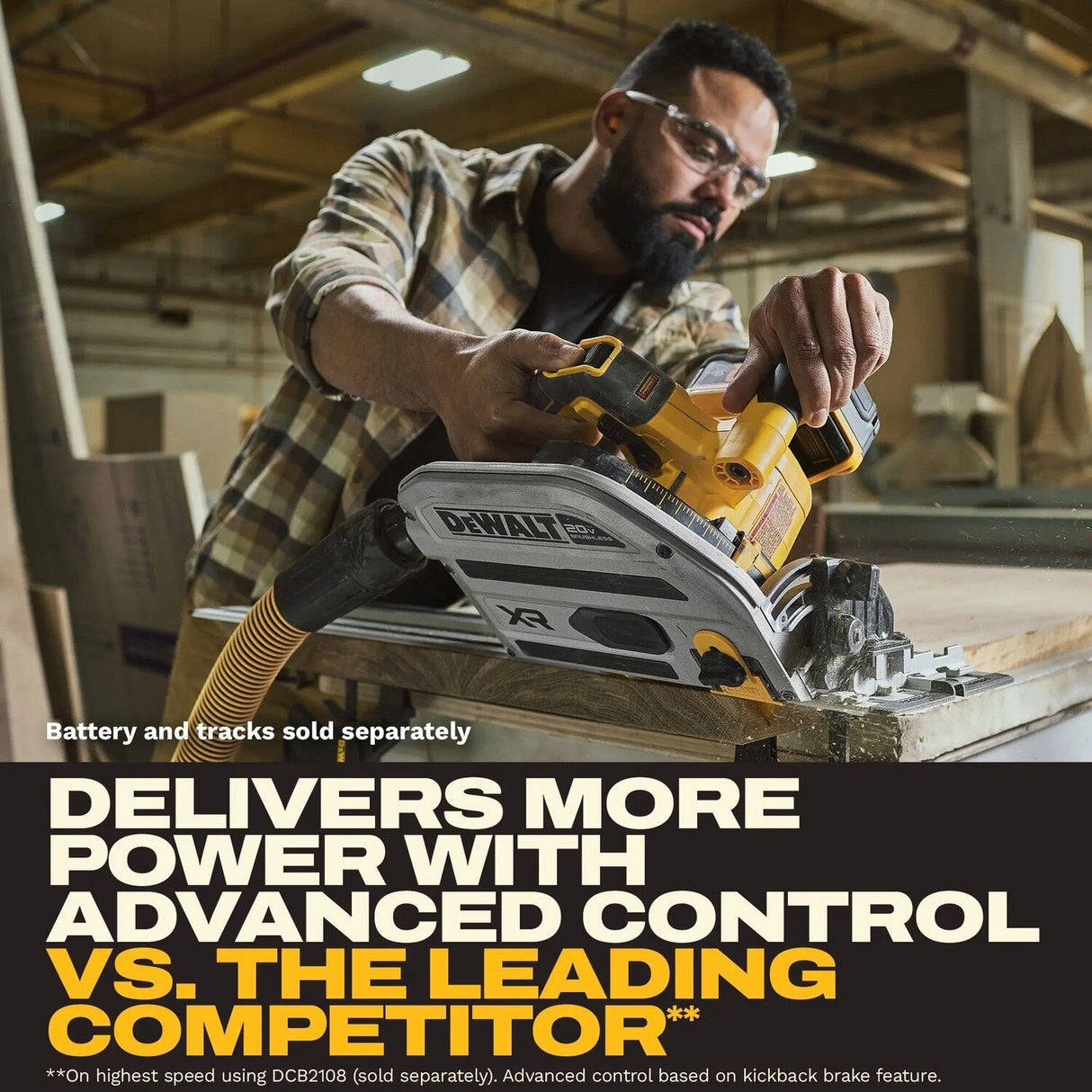 DeWalt DCS525B 20V MAX XR 6-1/2 in Brushless Cordless Plunge Track Saw Tool Only - 5