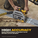 DeWalt DCS525STWW1 20V XR 6-1/2 in Plunge Track Saw Kit with 8Ah Battery and 60 in Tracks - 3