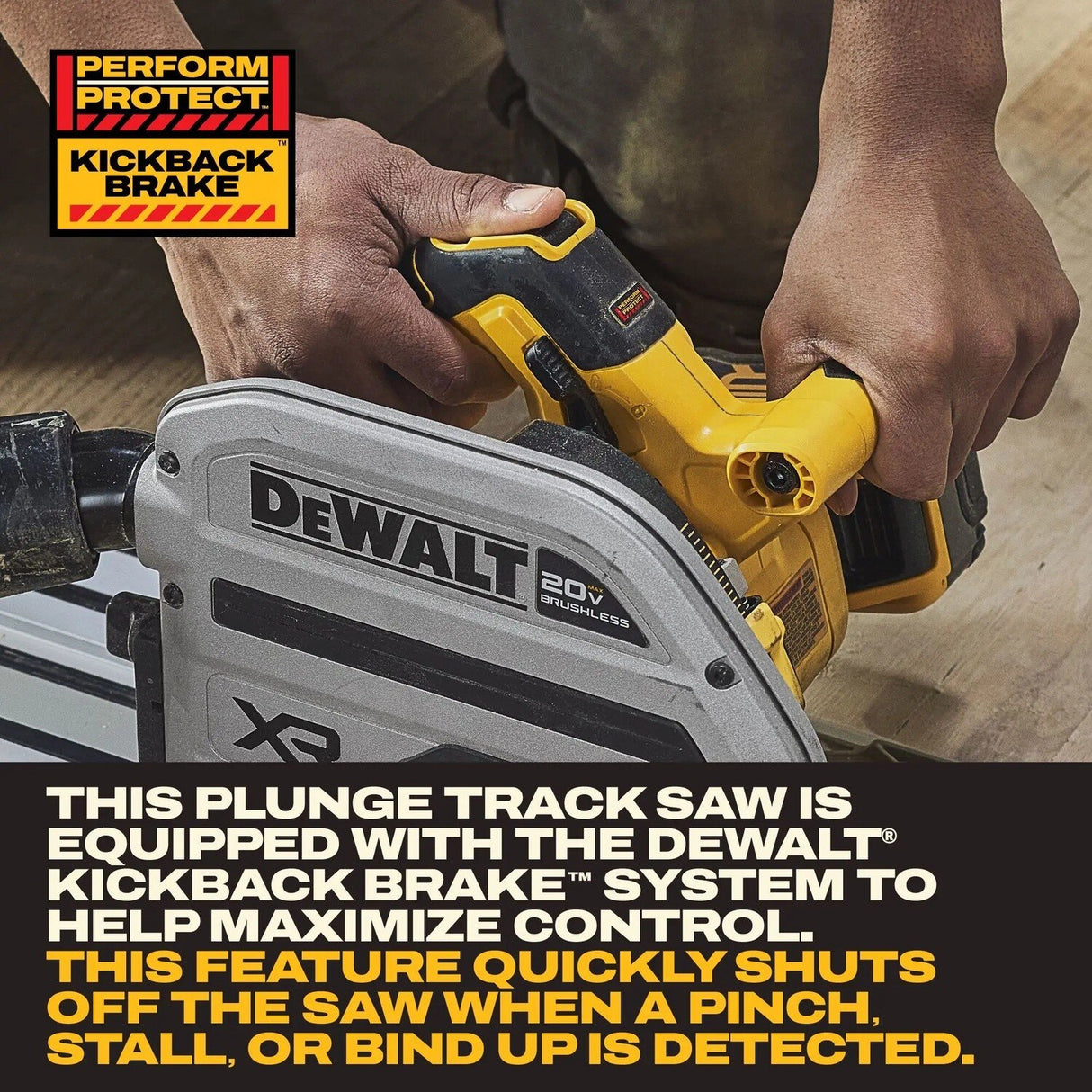 DeWalt DCS525STWW1 20V XR 6-1/2 in Plunge Track Saw Kit with 8Ah Battery and 60 in Tracks - 6