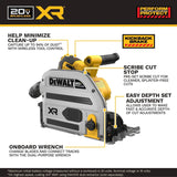 DeWalt DCS525ST 20V XR 6-1/2 in. Plunge Track Saw with 60 in. Track Kit - 3
