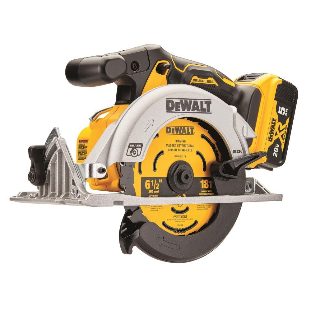 DeWalt DCS565P1 20V Max 6-1/2" Brushless Cordless Circular Saw Kit - 4