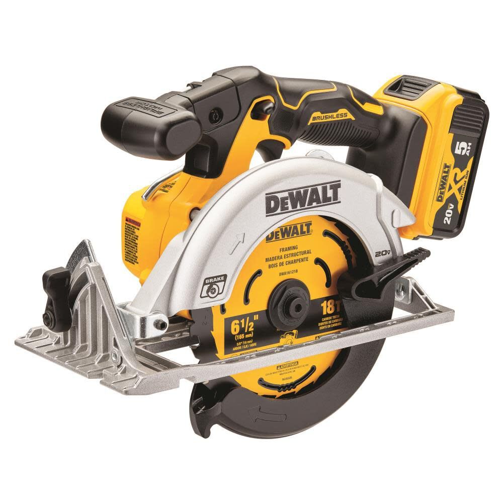 DeWalt DCS565P1 20V Max 6-1/2" Brushless Cordless Circular Saw Kit - 5