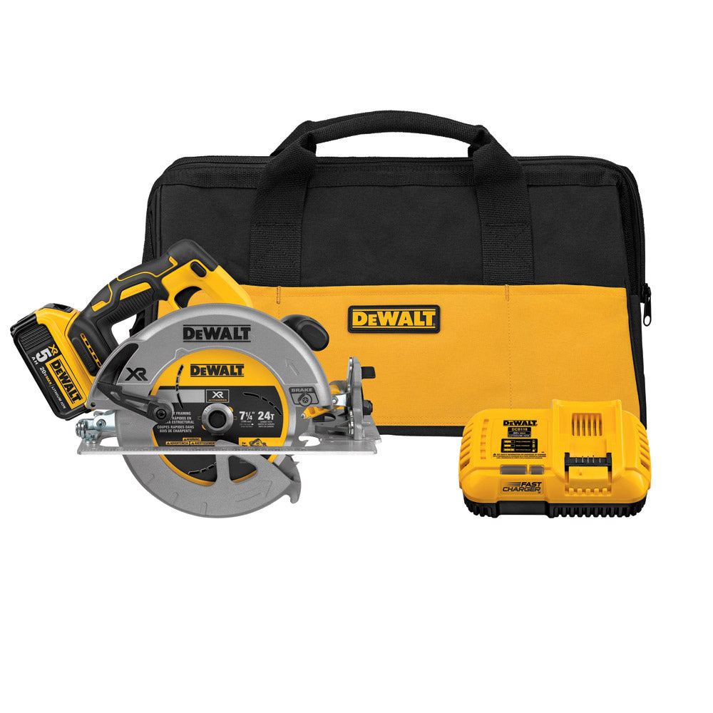 DeWalt DCS570P1 7-1/4"  20V MAX Cordless Circular Saw with Brake Kit and 5.0 Battery