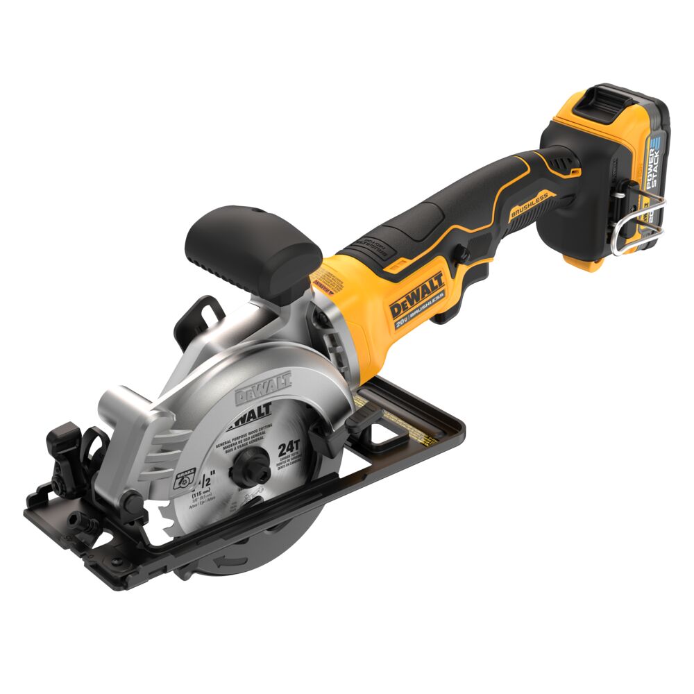 DeWalt DCS571E1 Atomic 20V Max 4-1/2" Circular Saw Kit with DeWalt Powerstack Compact Battery - 3