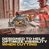 DeWalt DCS587X1 60V MAX 7-1/4" Tool Connect Rear Handle Worm Drive Style Circular Saw Kit (9.0Ah Battery) - 5