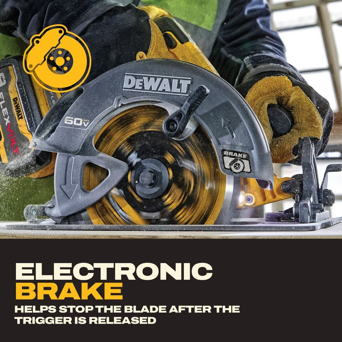 DeWalt DCS588X1 60V MAX Brushless Cordless 7-1/4 in. Circular Saw Kit with Electronic Brake (1 Kit) - 10