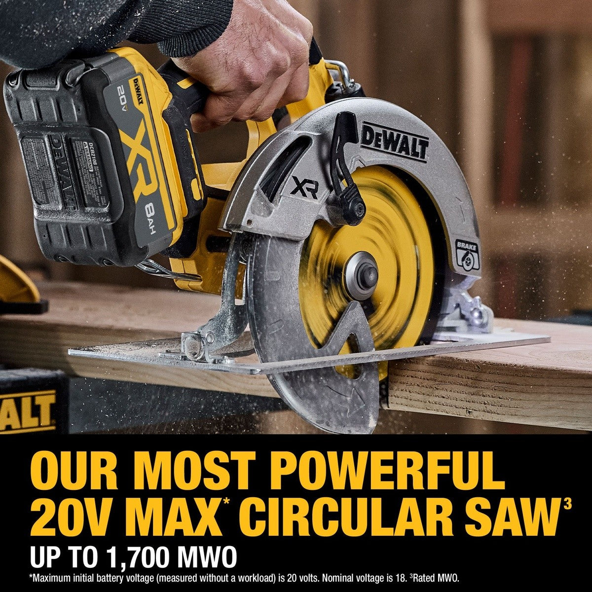 DeWalt DCS590WW1 20V Max* XR Brushless Cordless 7-1/4" Circular Saw Kit with XR POWERPACK - 10