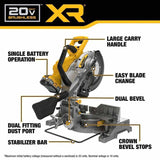 DeWalt DCS714WW1 20V MAX XR 10 in. Double Bevel Fixed Miter Saw Kit with 8Ah Battery and Charger - 2