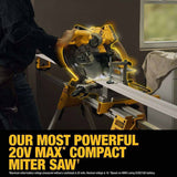 DeWalt DCS714WW1 20V MAX XR 10 in. Double Bevel Fixed Miter Saw Kit with 8Ah Battery and Charger - 4