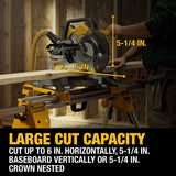 DeWalt DCS714WW1 20V MAX XR 10 in. Double Bevel Fixed Miter Saw Kit with 8Ah Battery and Charger - 11