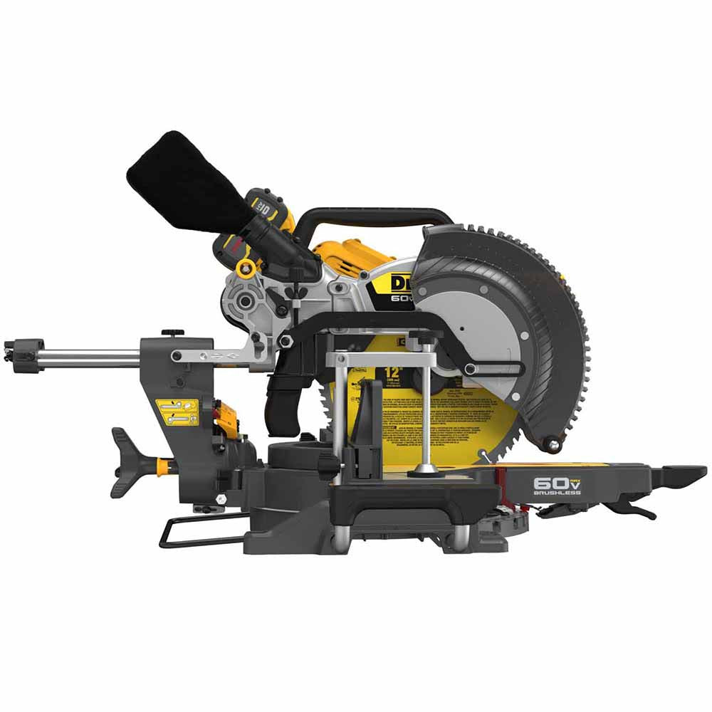 DeWalt DCS781X1 60V MAX Brushless Cordless 12in. Double Bevel Sliding Miter Saw Kit - 6