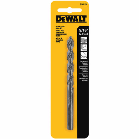 DeWalt DW1120 5/16" Black Oxide Split Point Drill Bit