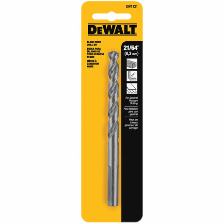 DeWalt DW1121 21/64" Black Oxide Split Point Drill Bit