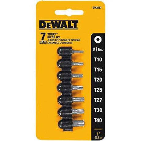 DeWalt DW2067 7 Pc. Torx Bit Tip Set