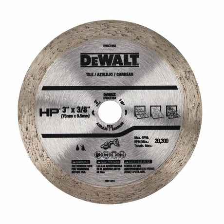 DeWalt DW47350 3" Continuous HP Tile Blade