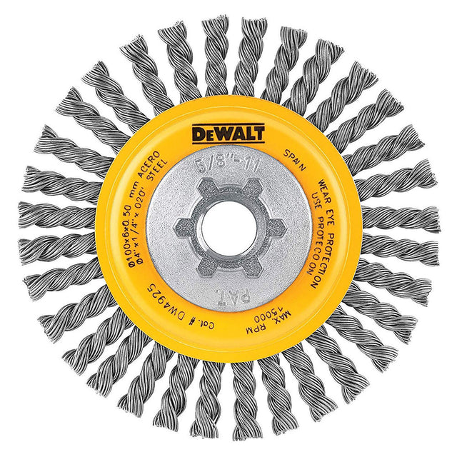 DeWalt DW4925 Carbon Stringer Wire Wheel, 4" x 5/8"-11 HP