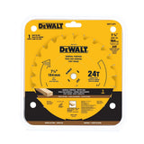 DeWalt DW7112PT 7-1/4" 24T Carbide Tipped Precision Trim Miter Saw Blade - 2