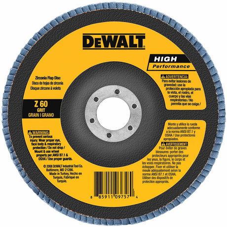 DeWalt DW8315 5" x 7/8" 36 Grit Zirconia Flap Disc