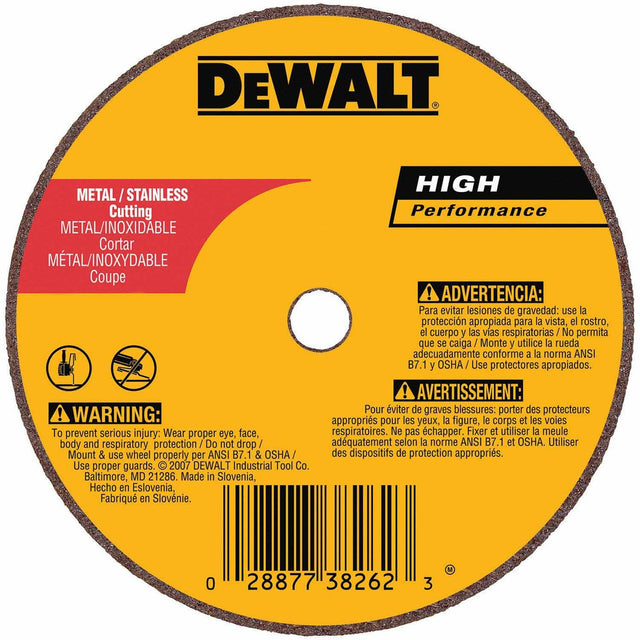 DeWalt DW8711 3 x 1/16x 3/8 A60T Metal and Stainless Cutoff Wheel