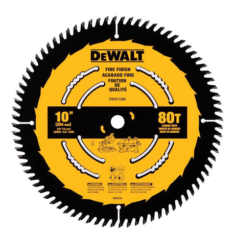 DeWalt DWA11080 10 in. 80T Fine Finish Saw Blade