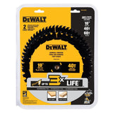 DeWalt DWA110CMB 10 in. 40T/60T General Purpose Combo Pack - 2