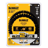 DeWalt DWA112CMB 12 in. 40T/60T General Purpose Combo Pack - 2