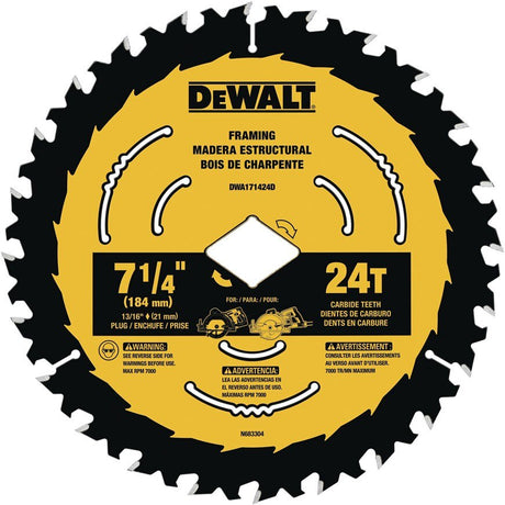 DeWalt DWA171424DB10 7-1/4" 24T Worm Drive Bulk (10)