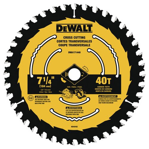 DeWalt DWA171440B10 7-1/4" 40T Small Diameter Circular Saw Blades Bulk (10)