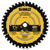 DeWalt DWA171440 7-1/4" 40T Small Diameter Circular Saw Blade Blister