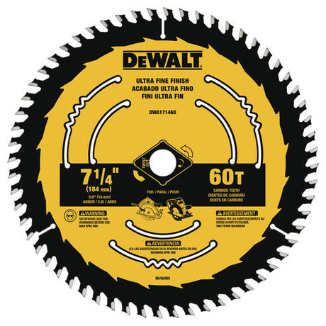DeWalt DWA171460B10 7-1/4" 60T Small Diameter Circular Saw Blades Bulk (10)