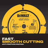 DeWalt DWA261204TS 6-1/2" 4T Diamond Tipped Fiber Cement Track Saw Blade for 20 mm Arbor Track Saws - 3