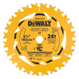 DeWalt DWA261224TS 6-1-2" 24T General Purpose Track Saw Blade with 20 mm Arbor