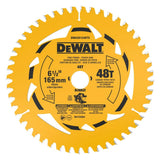 DeWalt DWA261248TS 6.5" 48T Fine Finish Carbide Track Saw Blade 20mm Arbor