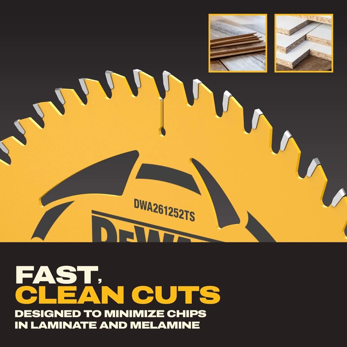 DeWalt DWA261252TS 6-1/2" 52T Laminate and Melamine Track Saw Blade - 5
