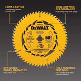 DeWalt DWA261260 6-1/2" 60T Circular Saw Blade for Ultra Fine Finish - 3