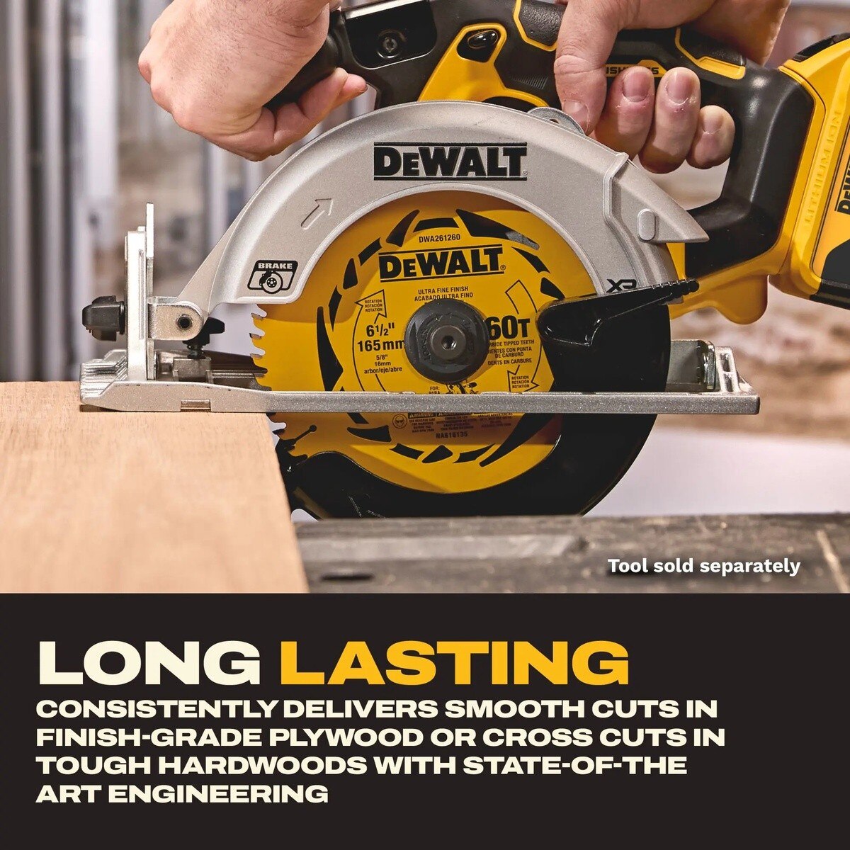 DeWalt DWA261260 6-1/2" 60T Circular Saw Blade for Ultra Fine Finish - 5