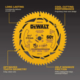 DeWalt DWA281460 8-1/4" 60T Carbide Tipped Circular Saw Blade - 3