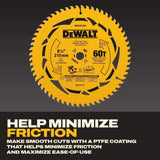 DeWalt DWA281460 8-1/4" 60T Carbide Tipped Circular Saw Blade - 6