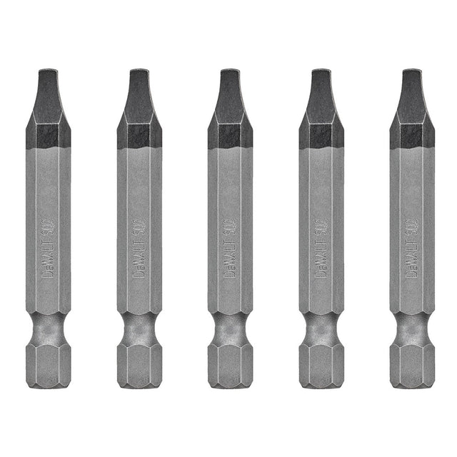 DeWalt DWA2SQ2-5L 2" Square/Robertson #2 Power Bits 5 Pack