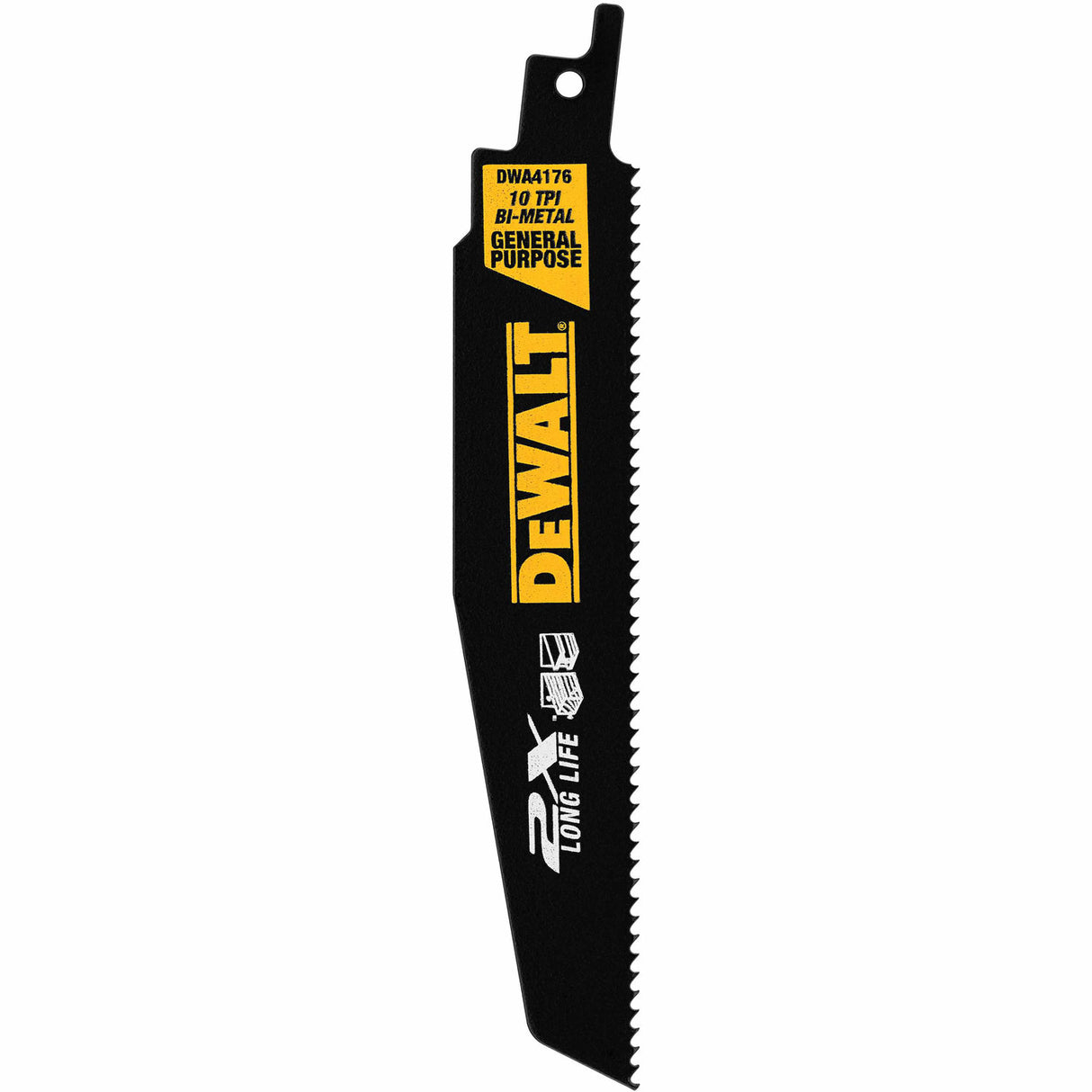 DeWalt DWA4176 6" 10TPI 2X Reciprocating Saw Blade 5 Pack