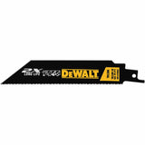 DeWalt DWA4186 6" 2X Premium Metal Cutting Reciprocating Blade (5 pack) - 2