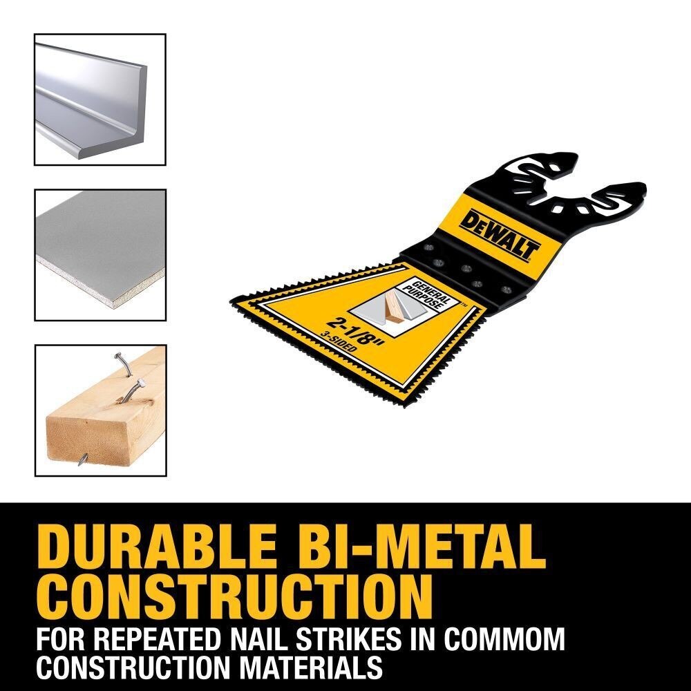 DeWalt DWA4283-3 OSC 2-1/8 in. 3-Sided General Purpose Blade (3 PK) - 4