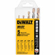 DeWalt DWA56015 5-Piece Multi-Material Drill Bit Set (1/4?, 3/16?, 1/8?, 5/16, 3/8?)