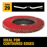 DeWalt DWA8280 ELITE SERIES 4-1/2 X 7/8 40G T29 Flap Disc - 6